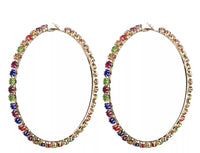 Rainbow Hoop Earrings